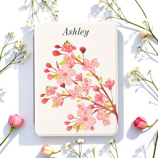 Pink White Flowers Cherry Blossom Spring Art Kindle Cover