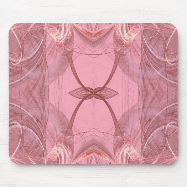 Pink & White Fractal Mousepad (Front)