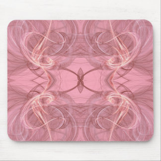 Pink & White Fractal Mousepad