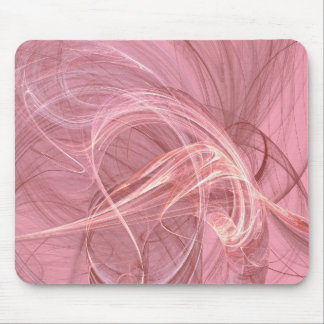 Pink & White Fractal Mousepad