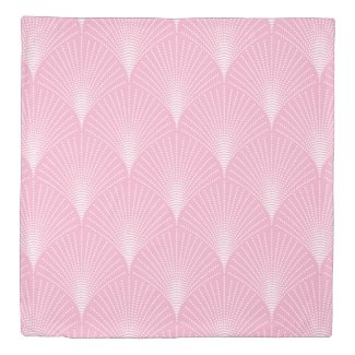 Pink &amp; white geometric art-deco seamless pattern