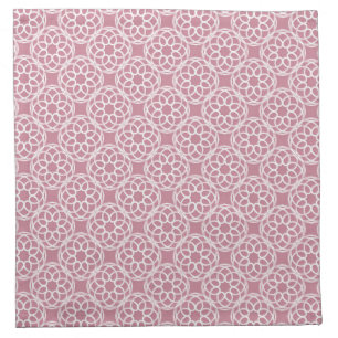 Pink White Geometric Seamless Pattern Cloth Napkin