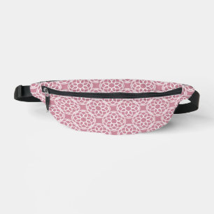 Pink White Geometric Seamless Pattern Fanny Pack