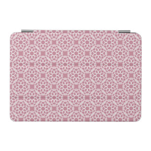 Pink White Geometric Seamless Pattern iPad Mini Cover