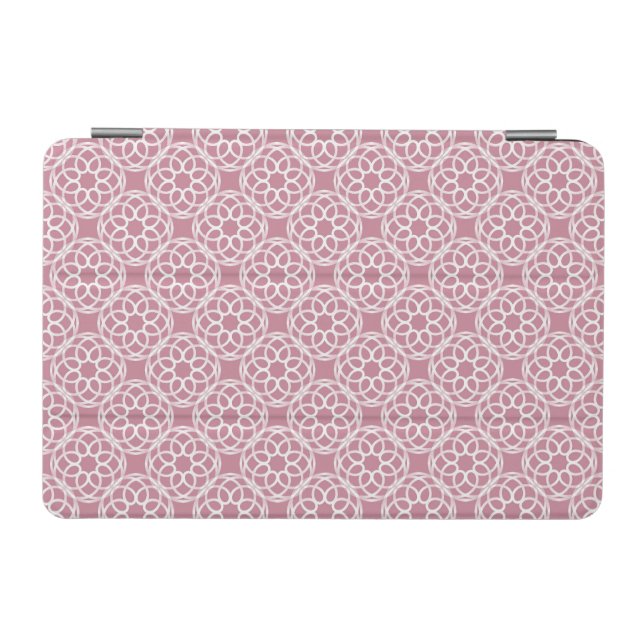 Pink White Geometric Seamless Pattern iPad Mini Cover (Horizontal)
