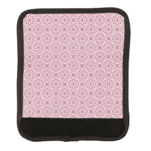 Pink White Geometric Seamless Pattern Luggage Handle Wrap