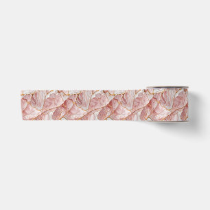 Pink White Gold Glass Elegant Marble Aesthetic Satin Ribbon