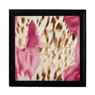 Pink White Gold Southwest Cowgirl Glitter Love Gift Box