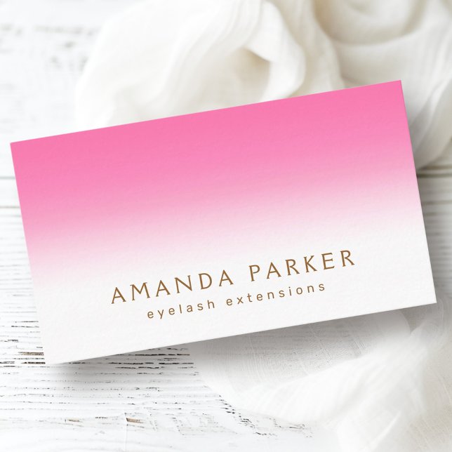 Pink white gradient chic feminine professional business card (Pink white gradient chic feminine professional business card)