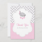 Pink, White Gray 🐘 Elephant Thank You (Front)