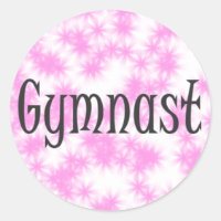 Pink / White Gymnast Sticker