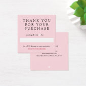 Pink White Heart Thank You For Order (Desk)