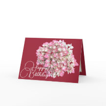 Pink/White Hydrangea Blush Backdrop Happy Birthday