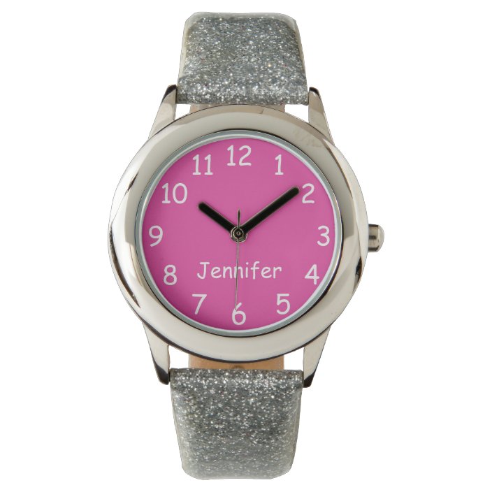 Watch, Silver Glitter Strap Wrist Watch 