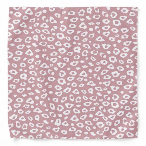 Pink White Leopard Print Bandana