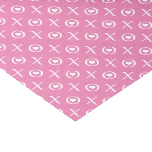 Pink  White Love Hearts  Kisses Valentines Day Tissue Paper