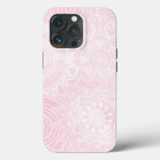 Pink White Mandala Collection iPhone 13 Pro Case