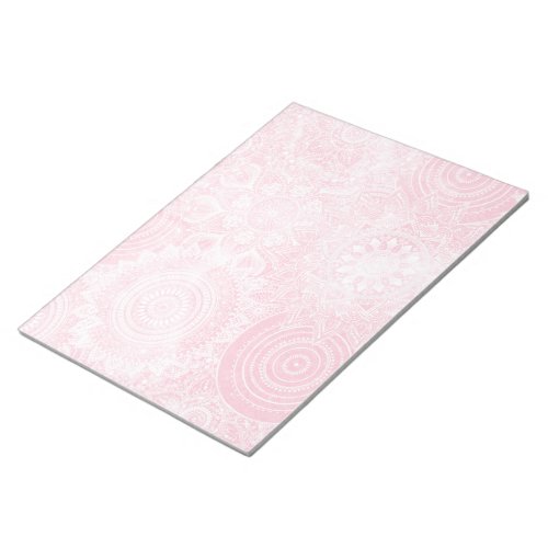 Pink White Mandala Collection Notepad