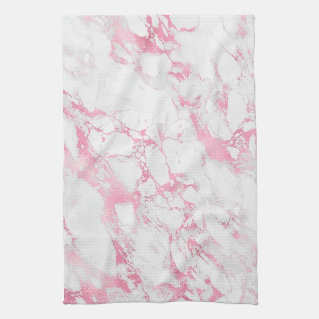 Pink White Marble        Kitchen Towel (Vertical)