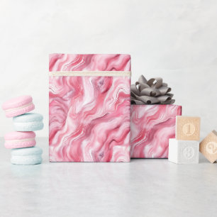Pink & White Marble  Wrapping Paper