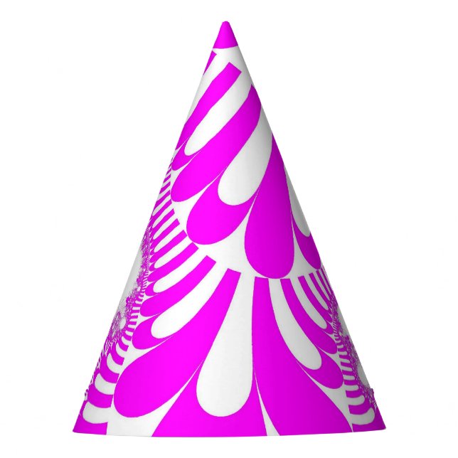 Pink White Mod Party Hat (Front)