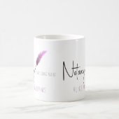 Pink & White Modern Minimalist Simple Notary Coffee Mug (Center)
