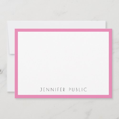 Pink White Monogram Initial Modern Simple Template
