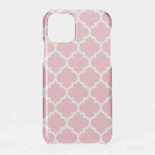Pink White Moroccan Quatrefoil Pattern #5 iPhone 11 Pro Case