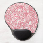 Pink & White Ornate Paisley Pattern Gel Mouse Pad<br><div class="desc">Ornate white paisley over custom pink background you can change on the website.  If you need any help customizing,  changing color,  or anything else to any of my designs,  contact ArtOnWear designer. Free text formatting with live help available by request.</div>