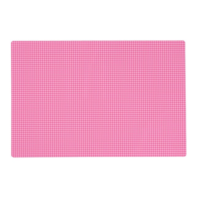 Pink-White Pastel Gingham-PAPER PARTY PLACEMAT (Front)