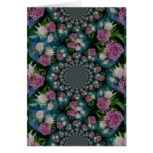 Pink white peony floral watercolor mandala (Front)