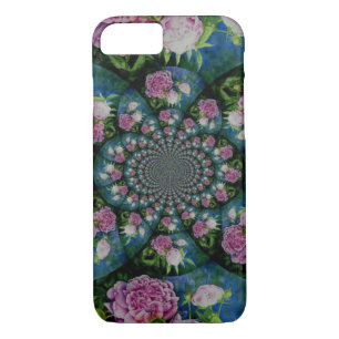 Pink white peony floral watercolor mandala iPhone 8/7 case