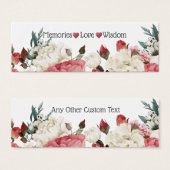 Pink & White Peony Spring Floral Wedding Favor (Front & Back)