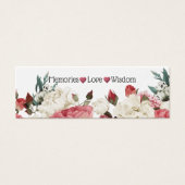 Pink & White Peony Spring Floral Wedding Favor (Front)