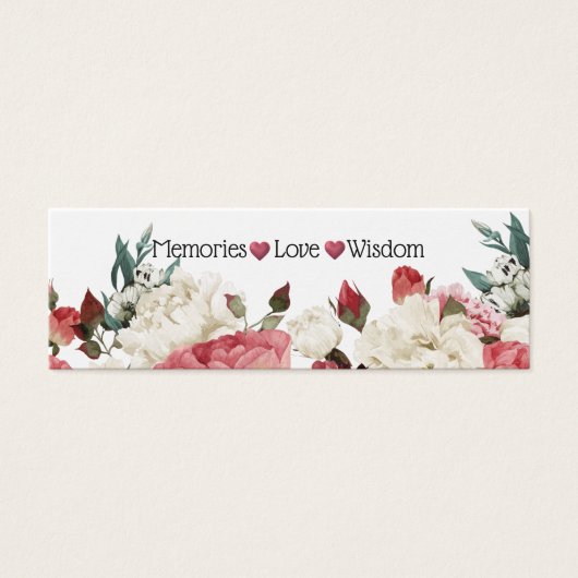 Pink & White Peony Spring Floral Wedding Favor (Front)