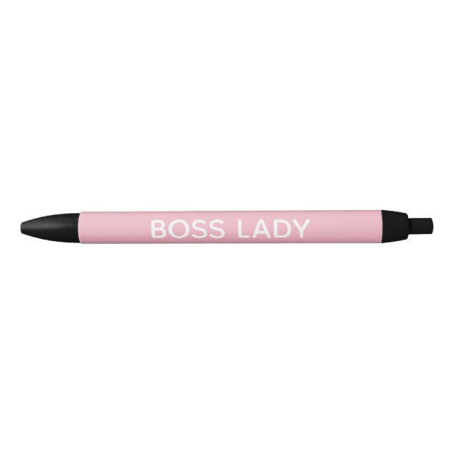 Pink White Personalized Boss Lady Pen (Front)