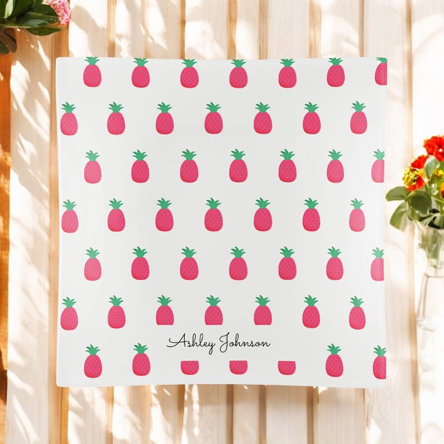 Pink White Pineapple Fruit Pattern   Trinket Tray (Creator Uploaded)