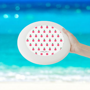 Pink White Pineapple Fruit Pattern Wham-O Frisbee