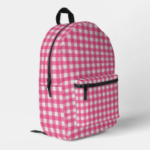 Pink white plaid checkered checkered gingham