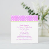 Pink & White Polka Dot Birthday Party Invitations (Standing Front)