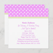 Pink & White Polka Dot Birthday Party Invitations (Front/Back)