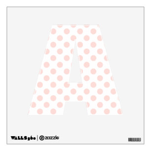 Pink & White Polka Dot Letter A Wall Decal