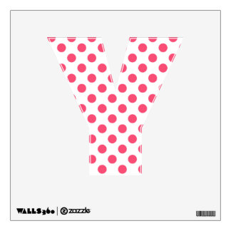 Pink Polka Dot Letter Wall Decals & Wall Stickers | Zazzle