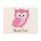 Pink & White Polka Dot Owl Thank You