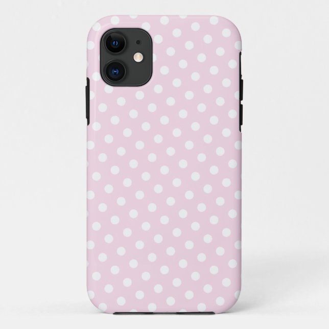 Pink & White Polka Dot Pattern iPhone 5 Case (Back)