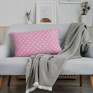Pink & White Polka Dot Pattern Pillow Case