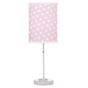 Pink & White Polka Dot Pattern Table Lamp