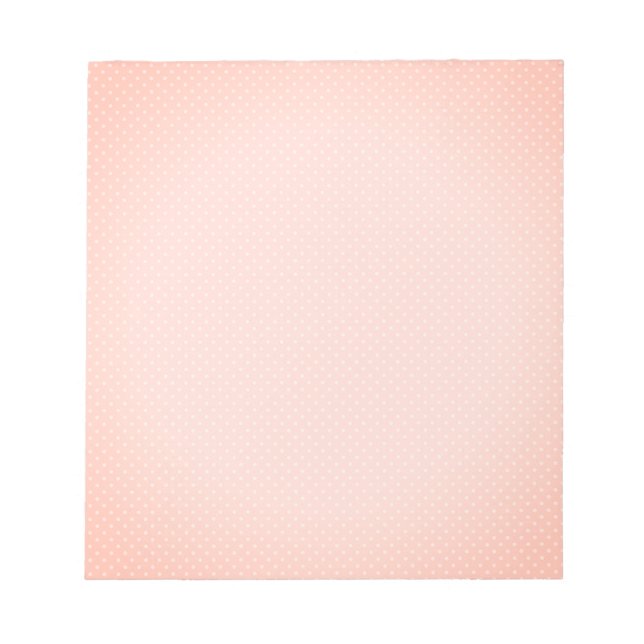 pink  White Polka Dot Simple Retro Notepad (Front)