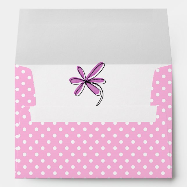 Pink & White Polka Dots Envelope (Back (Bottom))