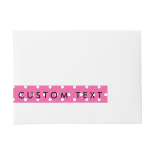 Pink & White Polka Dots Wrap Around Labels
